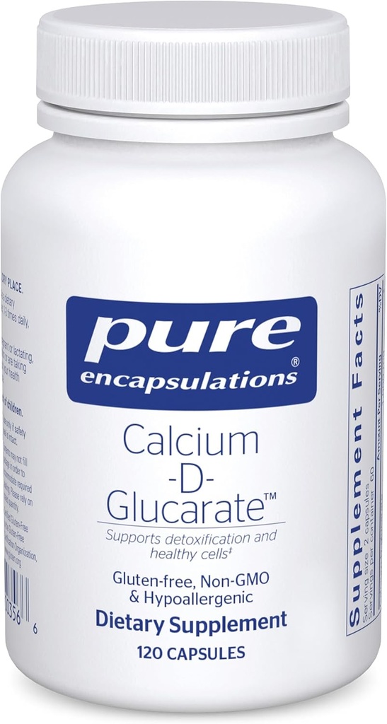 Pure Encapsulations Calcium-D-Glucarate | Supplement to Support Cellular Health in The Liver, Lungs, Breast, and Colon* | 120 Capsules