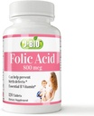 J-Bio Folic Acid 800mcg (120 comprimés) Régime de santé quotidien et soins prénatals pour les femmes