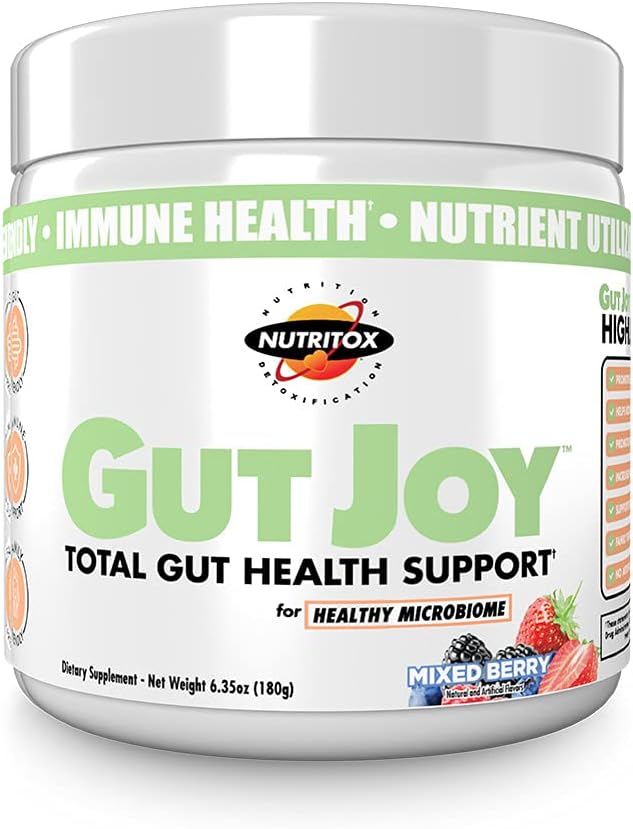 Gut Joy - Total Gut Health Support. Supplément en poudre pour soutenir la santé de Gut et le bien-être complet - Mixte Berry Flavor, 30 portions