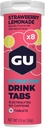 GU Hydratation énergétique Comprimés de boissons électrolytiques, boisson sportive d'endurance améliorée pour la course, le cyclisme, le triathlon, la limonade aux fraises, 8-comt (96 portions)
