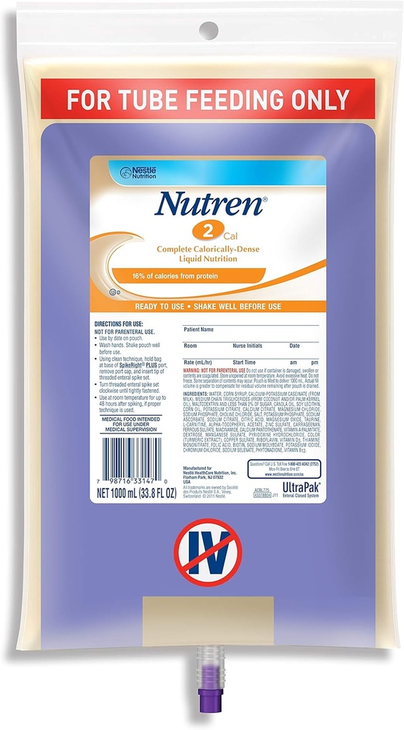Nestle Nutrition clinique Nutren 2.0 Supplément nutritionnel, Ncl44146H, 1 livre