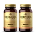 Huile de foie de morue de Solgar - 250 softgels, paquet de 2 - Fournit des vitamines A et D - Non-OGM, sans gluten - 500 portions totales