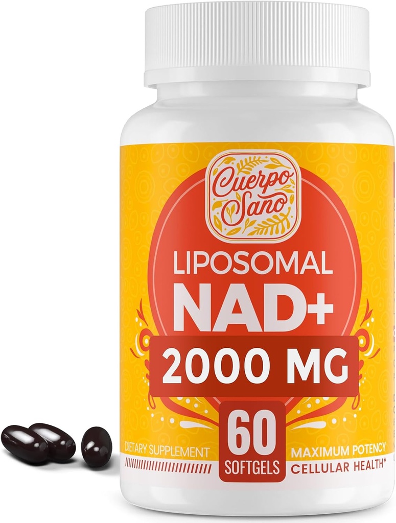 Supplément NAD 2000 MG, NAD+ liposomique avec une absorption élevée, plus efficace que le riboside de Nicotinamide, supplément Pure & Plus Boosting, la défense du vieillissement, le métabolisme et les cellules, 60 softgels