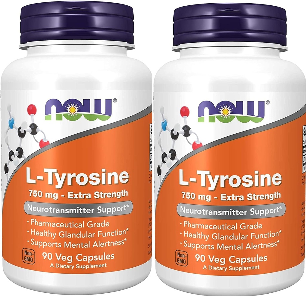 Nourriture: L-Tyrosine Neurotransmetteur Support 750 mg, 90 Caps (2 pack)
