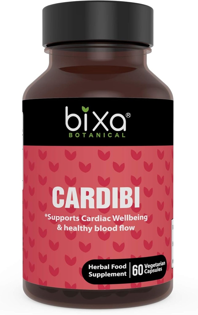 Supplément naturel ayurvédique à base de plantes Gélules CARDIBI Pure Authentic Premium Qualité 60 Gélules (450mg) (avec Arjuna, Guggul, Punarnava, Trikatu Poudre et Extrait d'ail)