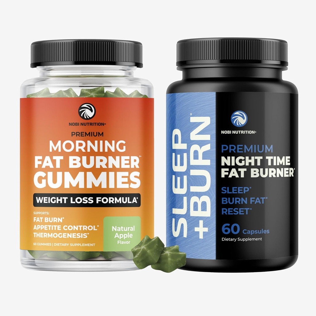 Fat Burner Gummies and Night Time Fat Burner (en anglais seulement) 24/7 Weight Loss Support with Green Tea & Raspberry Cétones (en anglais seulement)