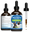 Chardon de lait de bien-être animal pour chats - Chardon de lait biologique, soutient la fonction hépatique saine et la désintoxication - supplément à base de plantes formé par les vétustes - 4 oz (118 ml)