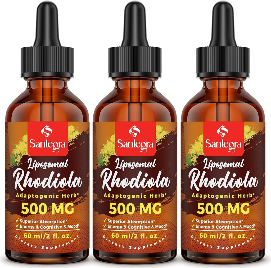 57,000 MG Supplément actif Rhodiola Rosea, Extrait de racine de Rhodiola, liquide pour haute absorption, Extrait de racine de Rhodiola Rosea Teinture pour l'énergie, le stress, l'humeur, végétalien, 180 ml