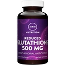MRM Nutrition Diminution du glutathion 500mg de glutathion Santé du foie Mitochondriale Antioxydants Réduit la forme du glutathion Vegan + Sans gluten 60 portions