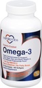 Omega-3 Suppléments d'huile de poisson entérique, forme de triglycéride, 1100 mg Acides gras entériques totaux Omega-3, softgels entériques spéciaux, non laitiers et sans gluten, sans Burps de poisson - 180 Nombre