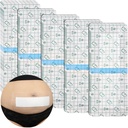 C-Section Imperméable Incision abdominale Bandages Post Hystérectomie Tummy Tuck Douche Protecteur Couverture de cicatrice avec Pad protecteur Patchs Island Dressing Tapes Large Wound Care Supplies 4x10 Pack de 14