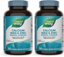 Nature's Way Calcium Magnésium & Zinc Mineral Complex, soutient la santé osseuse et la fonction musculaire*, le soutien immunitaire*, 250 Capsules (paquetage May Vary) - 2 Pack
