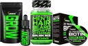 Kit de croissance de la barbe avec 2X Baume de la barbe de biotine épaississant pour les hommes et la cire de mustache + Grow Mustache Sérum et huile capillaire faciale + 14-en-1 Gommies de biotine et vitamines de croissance capillaire pour les hommes - Formulé en Amérique