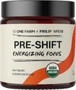 Pre-Shift Energizing Focus, Organic Adaptogenic Herbal Supplement for Zen-Like Focus Before Work with Reishi, Cordyceps, Matcha, Maca, Goji, and Black Currant - 45 Servings