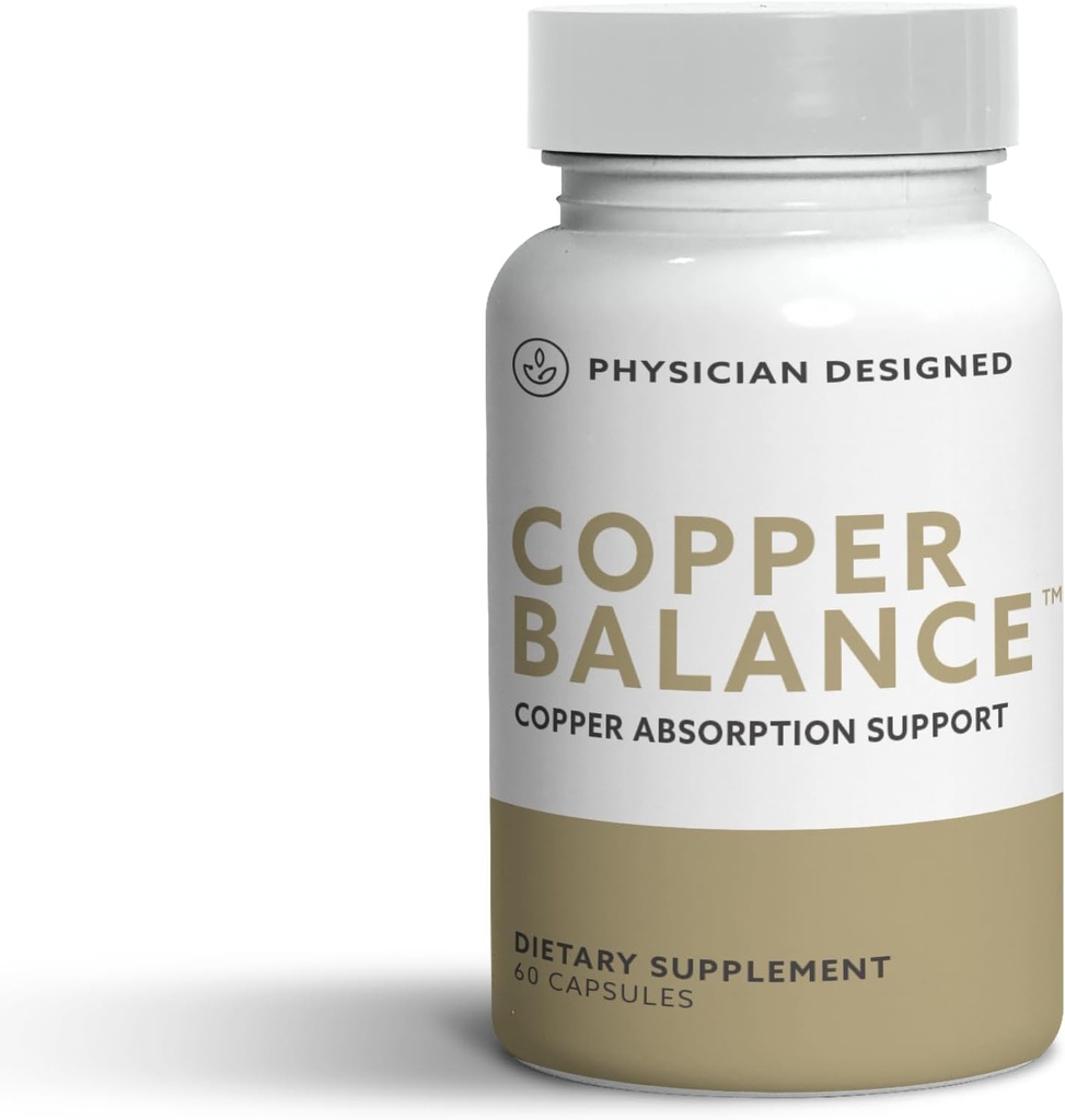 PD VARS Physician Designed Copper Balance Supplement - Fibromyalgia Support, Douleur nerveuse réduite, Fibro Fog, 9 Vitamines essentielles de stimulation immunitaire, 60 Capsules