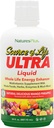 NaturesPlus Ultra Source de liquide de vie - 30 fl oz - Arôme d'ananas de la mangue - Supplément multivitamine avec vitamine D3 et lutéine - Végétarien, sans gluten - 30 portions