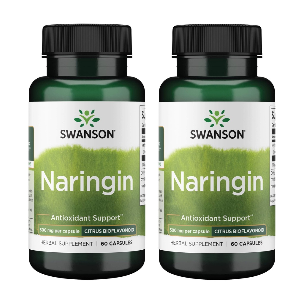 Swanson Naringin 500 Milligrammes 60 Capsules (2 Pack)