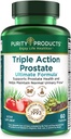 Triple Action Prostate Ultimate Formula – Supplément prostate pour hommes - Zinc, Saw Palmetto, Pygeum, Extrait d'huile de citrouille et Phytostérols – Soutient le flux urinaire, Bladder et la santé cardiaque – 60 Capsules