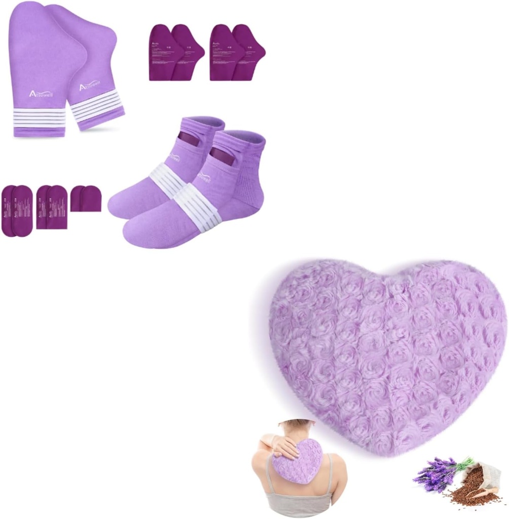 Atsuwell Chemo Care Package Cadeau pour femmes et hommes et lavande parfumée Oreiller et Flaxseed Fluffy