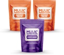 MUUK' SUPERFOODS | Decaf Mushroom Coffee Bundle | 60 Servings of Lion's Mane Mushroom Powder Plus 60 Cups of Decaffeinated Instant Coffee