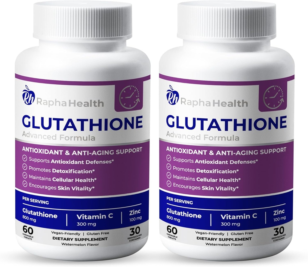 Twin Pack Glutathion amélioré avec la vitamine C et le zinc.