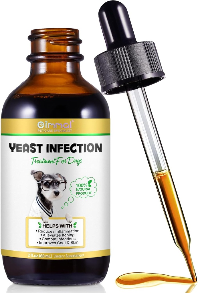 Traitement de l'infection des levures pour chiens, soutien naturel Chien Healthy Ditch Relief, traitement de l'infection des oreilles, chiens Allergie Relief, Inflammation Relief & More (1pcs)