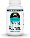Source Naturals Proline & Lysine, 550 mg - 120 Tablets