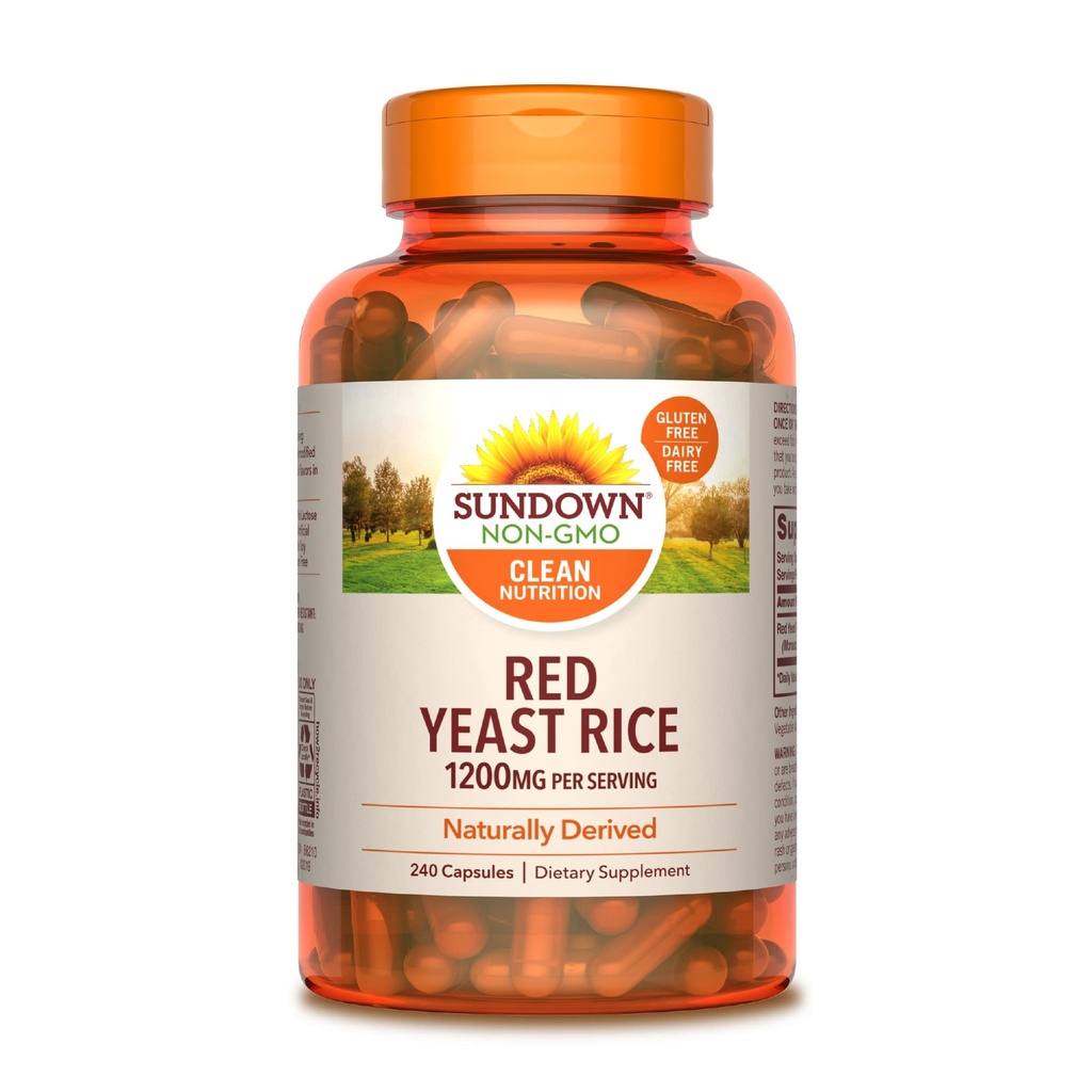 Riz de levure rouge Sundown 1200 mg, 240 Capsules