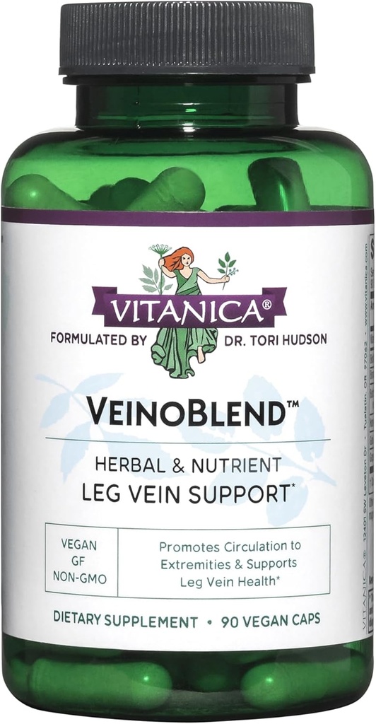 Vitanica, VeinoBlend, Vein Support, Végétalien, 90 Capsules