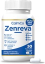 CalmCo Zenreva, Capsules d'extrait de safran pur – Boost Mood, Améliorer Focus, Réduire l'anxiété, Soutenir l'équilibre émotionnel et le sommeil, Booster de métabolisme, Capsules Vegan non OGM, 30 Compte