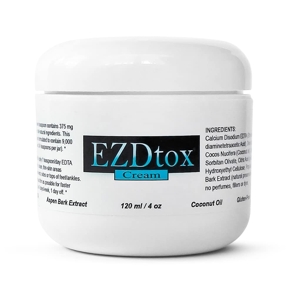 Crème EZDtox - Détox EDTA métal lourd - 1 mois d'approvisionnement - 4 oz. Jaune