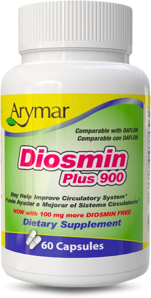 Arymar Diosmin Plus 900, support du système circulatoire (60 capsules/paquet de 1)