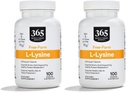 365 Par le marché des aliments entiers, L Lysine 500 Mg Capsules végétales, 100 Nombre (paquet de 2)