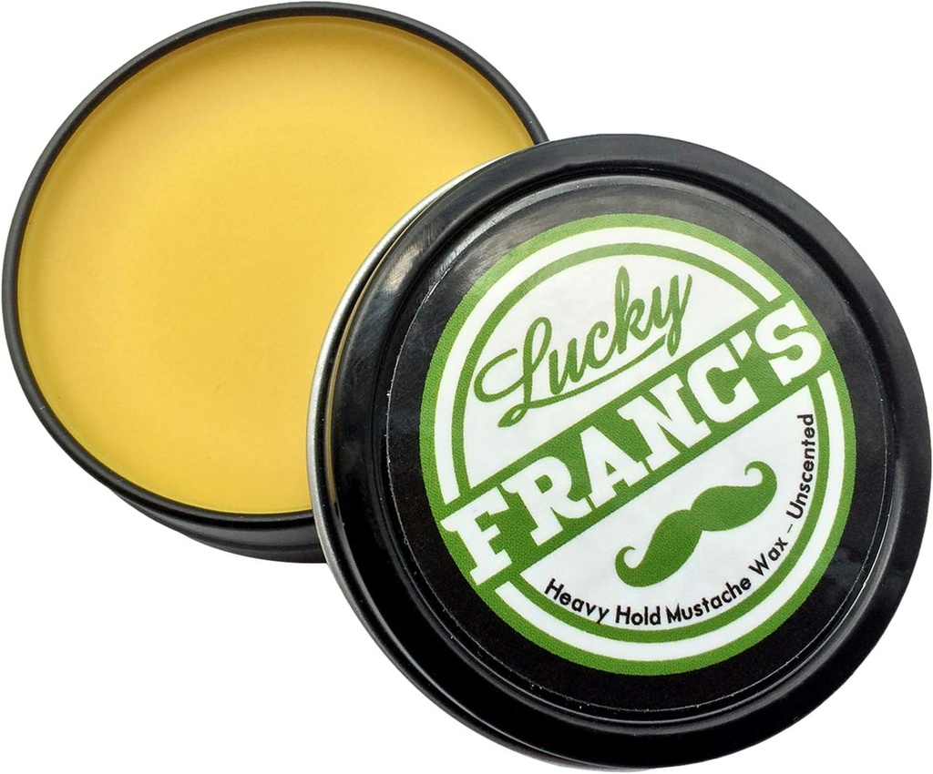 La cire de moustache non parfumée de Franc pour hommes. Toute la formule sans parfum naturelle avec cire d'abeille et huile de coco.