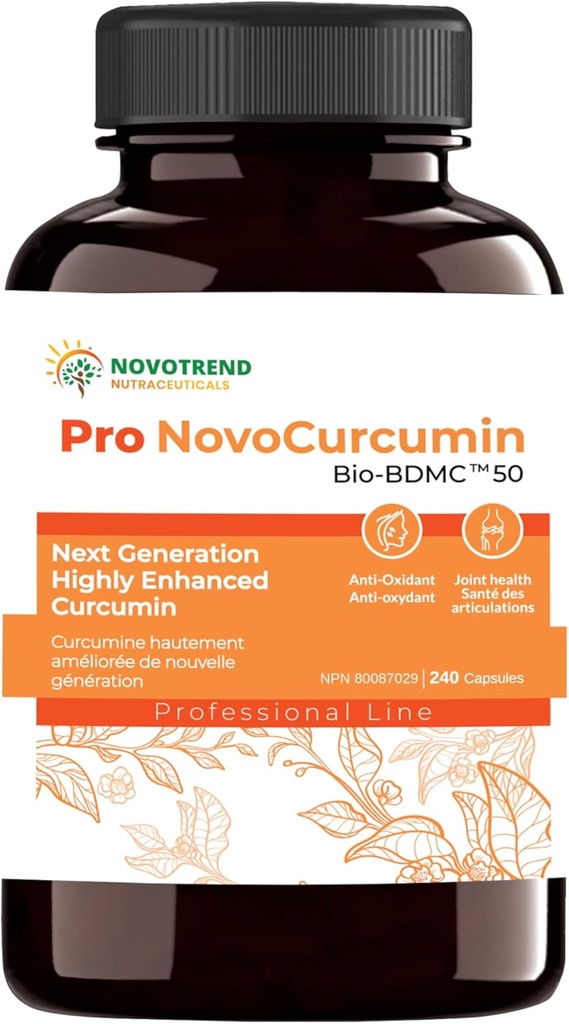 Pro NovoCurcumin-BioBDMC50-Prochaine génération Curcumin-240 capsules hautement améliorées