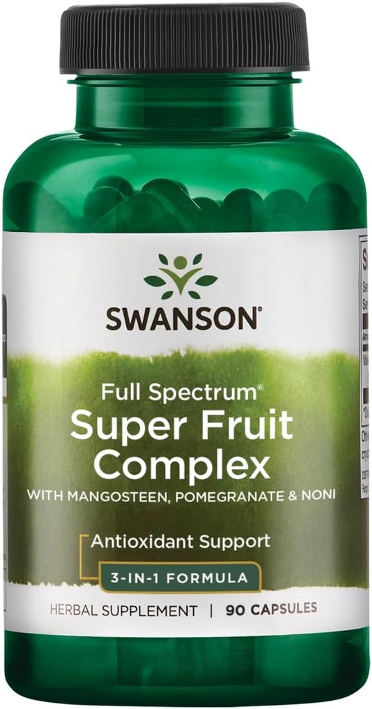 Swanson Mangosteen/Complexe de grenade/Noni Antioxydant Soutien Gastro-intestinal 240 Milligrammes 90 Capsules