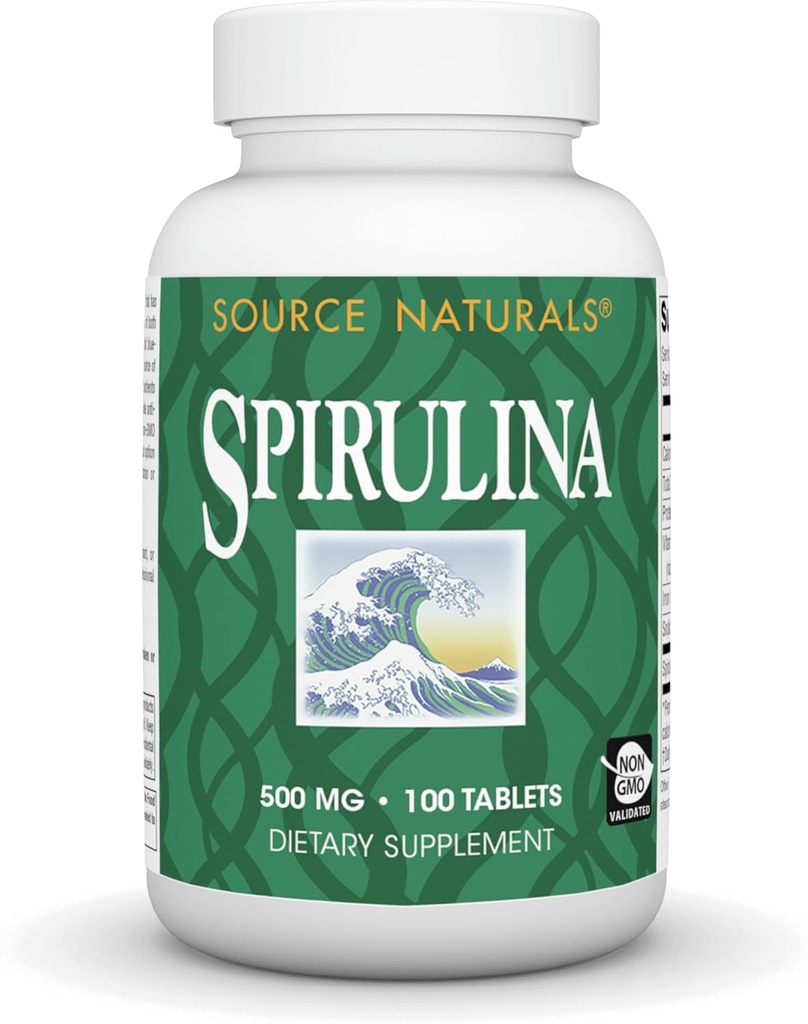 Source Naturals Spiruline - pour le support du système immunitaire - 100 comprimés
