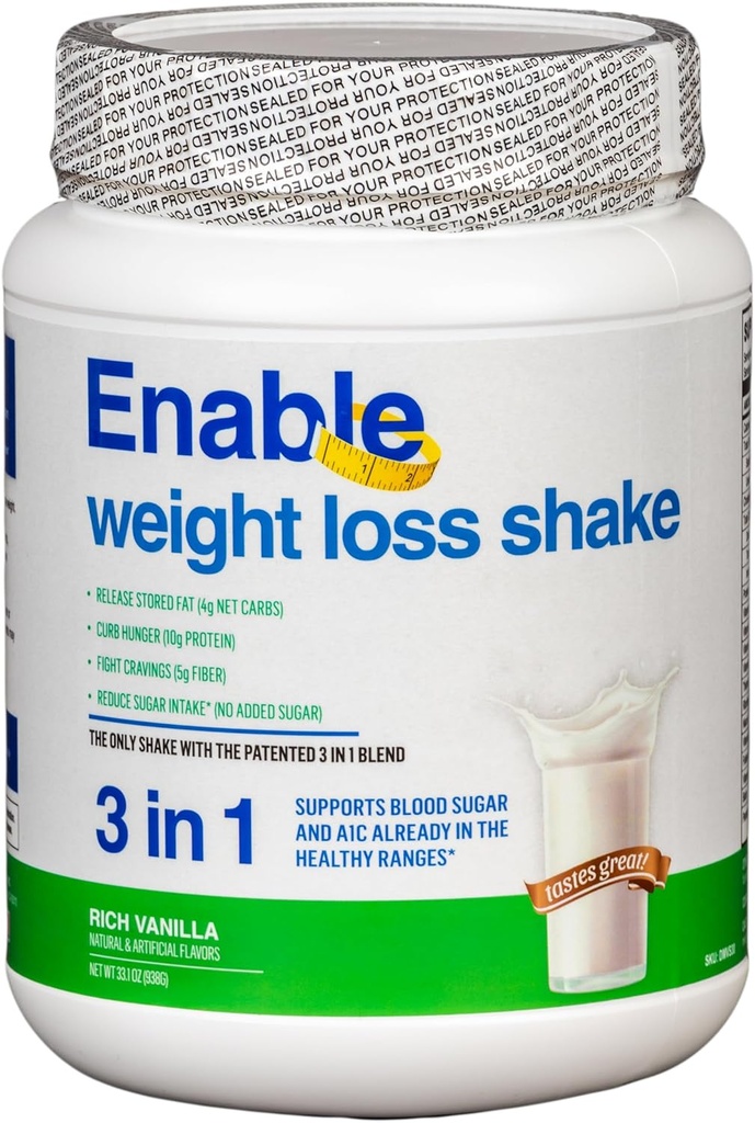 Activer la perte de poids Shake - Délicieux parfum de vanille pour un repas de remplacement sain et satisfaisant, 2lb 8oz