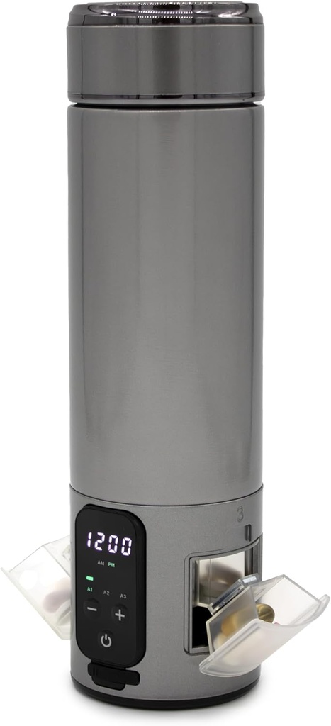 E-Pill Smart en acier inoxydable Pillet d'eau Organisateur et rappel de médicaments