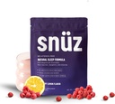 snüz complément de soutien de sommeil naturel avec le glycine de magnésium, Myo-Inositol, Apigenin & Glycine, sans mélatonine, aide au sommeil pour les adultes, non OGM, sans gluten, végétalien, citron de framboise, 30 Svgs