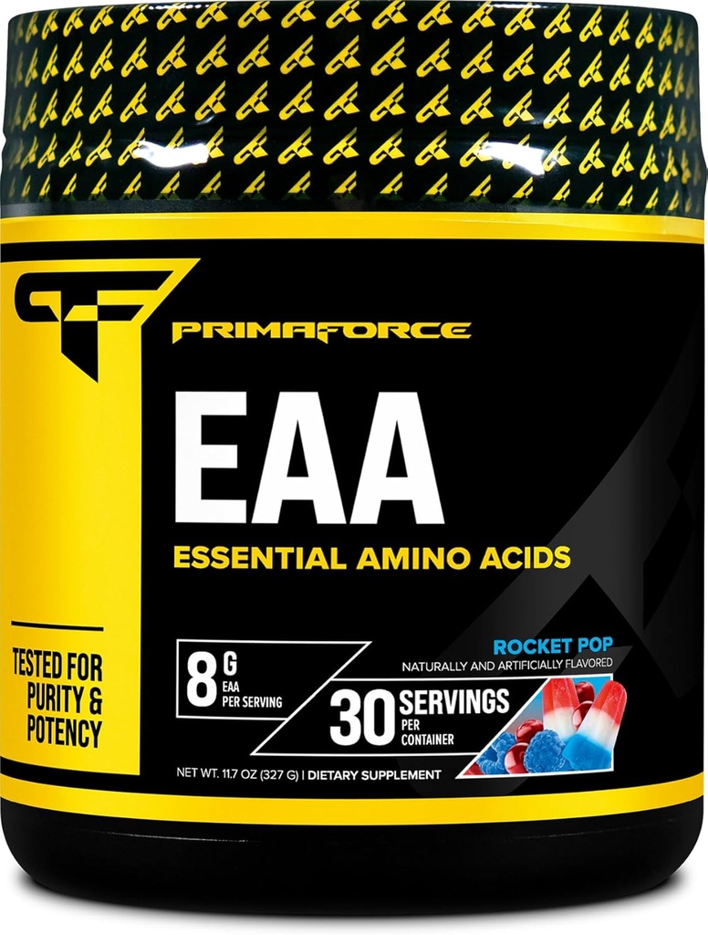 Primaforce EAA Powder (30 Servings, Rocket Pop Flavor) - Essential Amino Acids for Pre/Intra Workout and Recovery - Non-GMO and Gluten Free