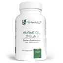 FürstenMED Huile d'algues Vegan Omega 3 - Coeur, Cerveau et Soutien de la santé articulaire - 2000mg Huile d'algues dont 700mg DHA et 320mg EPA + 3, 6mg Vitamine E par dose quotidienne - Acides gras essentiels