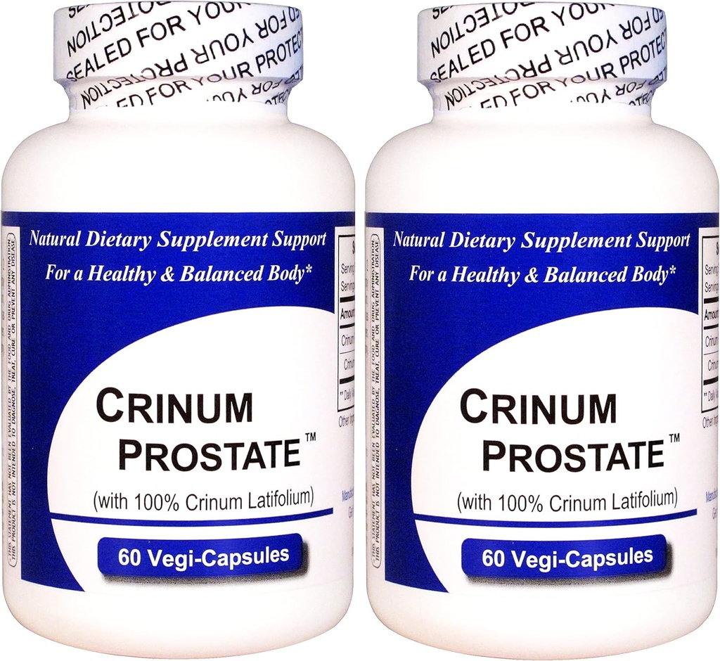 Crinum Prostate 2-Pack (120 Total Capsules) 100% Concentrated Vietnamese Crinum Latifolium, Contains NO Synthetic fillers Such as Silicon Dioxide, Talc, Magnesium Sterate, etc.