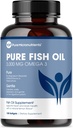 Micronutriments purs - supplément d'huile de poisson Omega 3, acides gras de l'EPA/DHA, suppléments d'huile de poisson sans Burpless avec citron - soutien du coeur, des yeux, du cerveau et de l'immunité - 90 softgels
