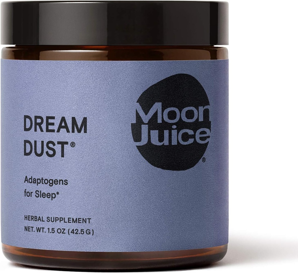 Poussière de rêve par jus de lune - Tranquille - Supplément naturel en poudre adaptogène - Ashwagandha, Camomile, Jujube, Polygala & Schisandra - Vegan, Non-OGM, Sans gluten (1.5oz)