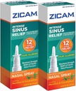 Zicam Intense Sinus Relief No-drip Liquid Nasal Spray with Cooling Menthol & Eucalyptus, 0.5 Ounce (Pack of 2)