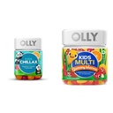 OLLY Kids Chillax, Magnésium Gommies Plus L-Theanine, Lemon Baume, Sherbet Flavor - 50 Count & Kids Multivitamine Gommy Worms, Santé globale et soutien immunitaire, vitamines et minéraux A, C, D