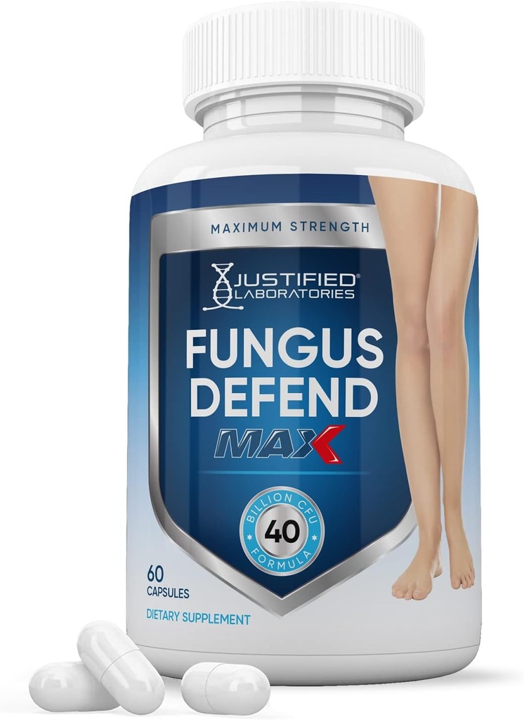 Justified Laboratories Fungus Defend Max Pills 40 Billion CFU Probiotic 60 Capsules