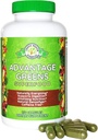 Avantage Greens Superfood - Promoteur d'énergie - Herbe de blé, Herbe d'orge, Spiruline, Épinards, Chlorella, betteraves, supplément de Kale (150 Cap)