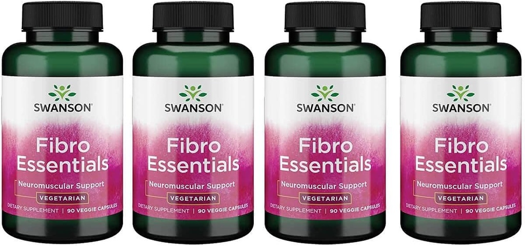 Swanson Fibro Essentials 90 Capsules de légumes (4 Pack)